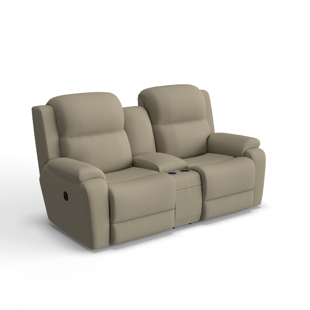 Dorian Reclining Loveseat w/ Console, In Stock